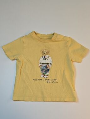 Ralph Lauren Yellow Polo Bear Short Sleeve Tee